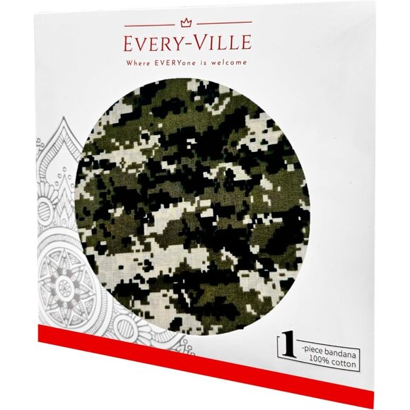 Women's Camo Cotton Bandana Large Cowgirl Imported Handkerchief Headband Scarf - Picture 6 of 7